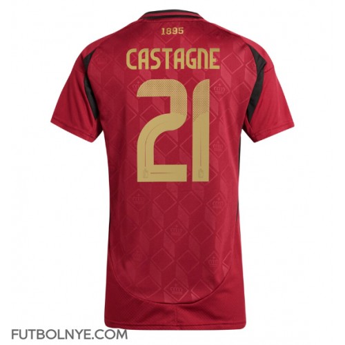 Camiseta Bélgica Timothy Castagne #21 Primera Equipación para mujer Eurocopa 2024 manga corta